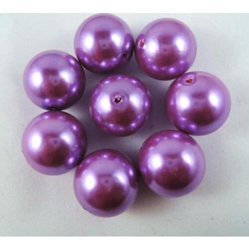 20mm Wholesale Imitation Pearls Acrylic Round Pearl Beads for Chunky Necklace Jewelry Making 10pcs/lot CH-4960