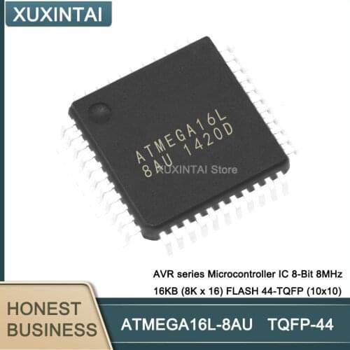 20Pcs/Lot ATMEGA16L-8AU ATMEGA16L AVR series Microcontroller IC 8-Bit 8MHz 16KB (8K x 16) FLASH TQFP-44 (10x10)