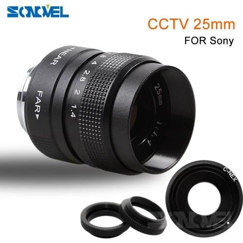 25mm F1.4 CCTV TV Movie lens+C Mount For Sony E Mount NEX3 NEX-C3 NEX-F3 NEX-5 NEX-5N NEX-5R NEX-5T NEX-6 NEX-7 A6500 A6300