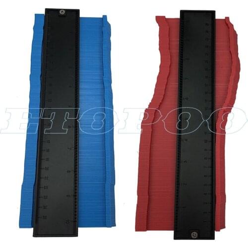 250mm / 125mm Template Curvature Scale Ruler Contour-gauge Laminate Carpet Wood Tile Profile Measure Ruler With Magnet Durable