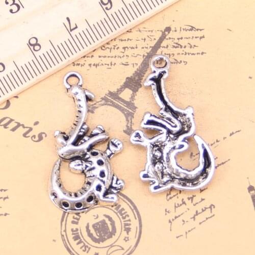 8pcs Charms alligator crocodile 34x18mm Antique Pendants,Vintage Tibetan Silver Jewelry,DIY for bracelet necklace