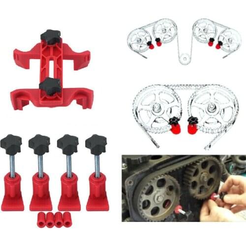 5 PCS Engine Timing Locking Tool Auto Dual Cam Clamp Camshaft Universal Gear Kit
