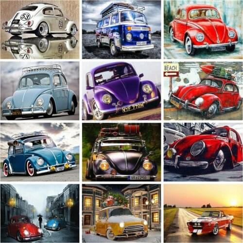 DIY 5D Diamond Painting Car Art Scenery Full Round Drill Rhinestone Diamond Embroidery Cross Stitch Home Decor