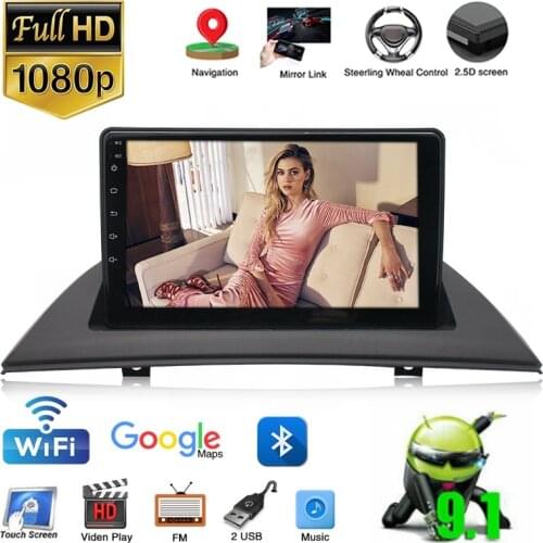 Pcmos Car Electronics Radios 9" Radio Android 9.1 For BMW X3 E83 2004-2012 Stereo MP5 GPS Navigation 2GB+32GB Chromium Styling