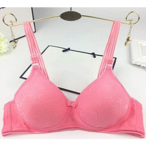 Ladies Bra Adjustable Push Up Side Gathering Lace Shaping Adjusted-straps Small Breast Underwear Bra 30 32 34 36 38 A B Cup