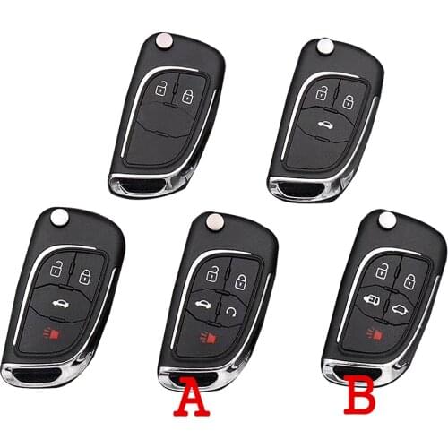 Modified Folding Remote Car Key Shell Fob Case For Chevrolet Cruze Epica Lova Camaro Impala 2 3 4 5 Button HU100 Cover For Buick
