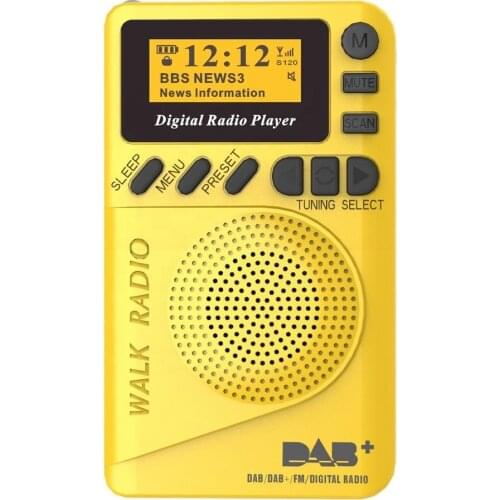 MiMini Radio DAB Digital Radio FM Digital Demodulator Built-in Speaker Portable MP3 Player for Walking Running Fitness Leisure