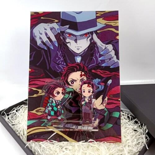 Demon Slayer Keychain Kimetsu No Yaiba Kamado Tanjirou Cosplay Prop Acrylic Ornaments Blade of Ghost Kamado Stand For Students