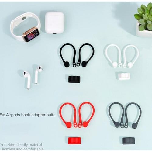 1 Pair Hot Earphones Holder for Airpods Apple Silicone Sports Anti-lost Ear Hook Strap Wireless Headphones Soft Secure Fit Hooks