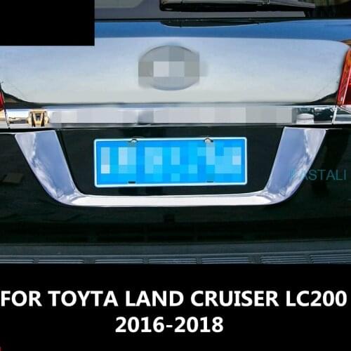 FOR TOYTA LAND CRUISER LC200 2016-2018 After the trim trunk trim tail door trim rear license plate trim Auto Exterior decoration