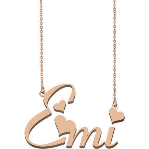 Emi Name Necklace , Custom Name Necklace for Women Girls Best Friends Birthday Wedding Christmas Mother Days Gift