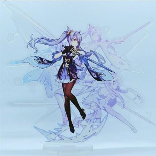 Genshin Impact Cosplay Hero Stand Plate Acrylic Cute Standing Sign Great Gift Anime Keqing Figurine 2D Standing Figure Wholesale