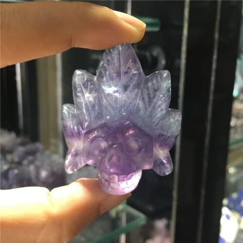 Natural stones and minerals colorful fluorite hand carving Indian style figurine as gifts for home decoration wholesale