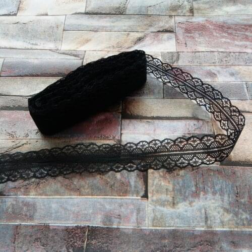Hot Sale Wholesale! Beautiful 10 yards Black lace ribbon 28mm width DIY Jewelry/Clothing accessories For Sewing