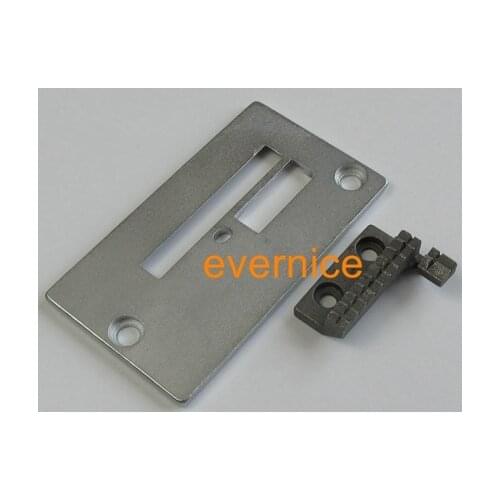 NEEDLE THROAT PLATE & FEED DOG for SINGER 132K-A 132K-B 132K-C 132B6 SEIKO SK-2B SK-6F INDUSTRIAL HEAVY DUTY WALKING FOOT MACHIN