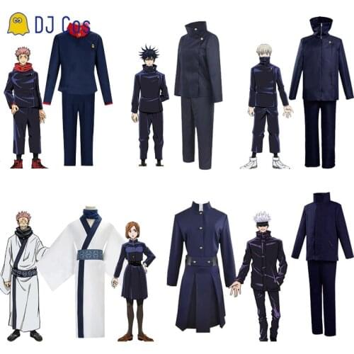 Jujutsu Kaisen Anime Cosplay Costume Kugisaki Nobara Yuji Itadori Gojo Satoru Top Pants Dress Party Uniform Suit Men Women