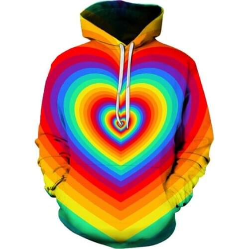 Cool Psychedelic Hoodies Fashion Design Trippy Visionary Artwork Rainbow Art 3D Print Hoodies Men Plus Size XS-4XL