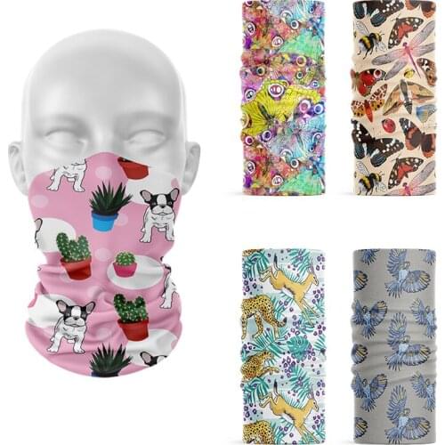 3D Women Fashion Bandana Creative Funny Animal Scarf Face Cover Headband Magic Headscarf Sports Elastic Tubular Handkerchief