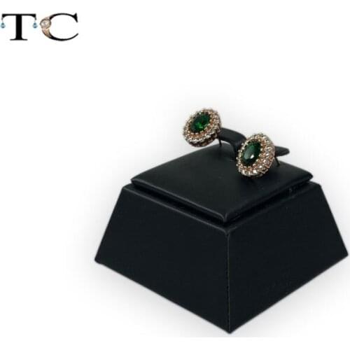 Soft Black PU Leather Earring Display Stand Orgnaizer Holder Jewelry Earring Display Stand Stud Earrings Display Stand