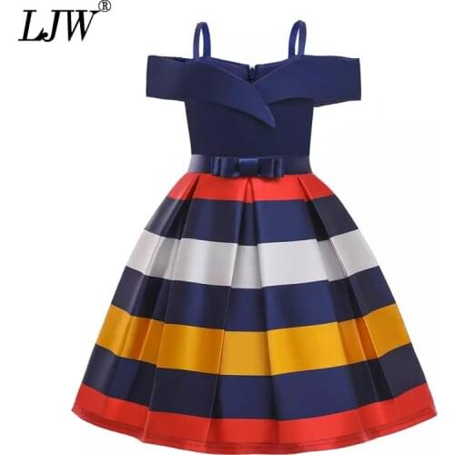 New Baby dress For Suspenders striped summer Cotton children summer princess dress wedding dress Baby girl clothes