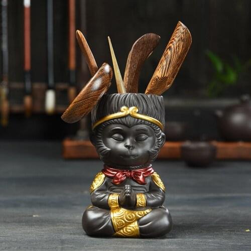 Great Sage Equal to Heaven Six Gentlemen Accessories Tea Ceremony Ebony Kung Fu Tea Set Tea Art Combination Creative Ornaments