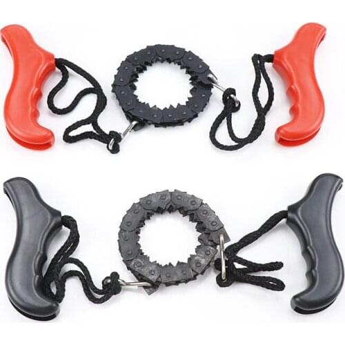 50X Manganese Iron Chain Sawing Portable Sharp Sawtooth Wilderness Survival Saw Lightweight Camping Hiking Outdoor Cut Wood
