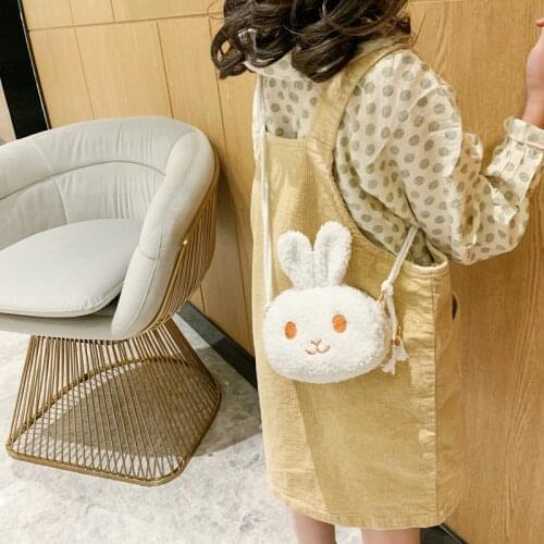 Bunny Plush Kawaii Cute Plush Backpacks Girls Plushies Side Bags Animal Kids School Bags Zaino Donna Toddler Backpack BK50MR