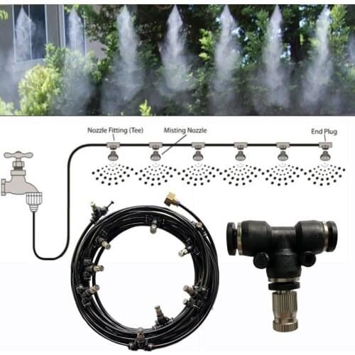 H98 Optional 6M-18M Length Slip Lock Fog Nozzles Low pressure patio misting system, Mist Irrigation System, Patio Misting Kit