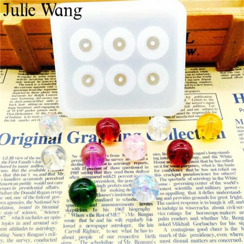 Julie Wang 1 Set 12/16mm Transparent Silicone Spherical Molds DIY Epoxy Ball Beads Casting Mould Round Bead Jewelry Making Tool