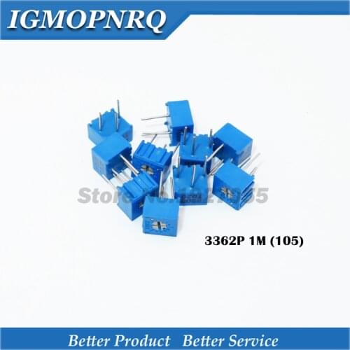 10Pcs/Lot 3362P-1-105LF 3362P 105 1M ohm Trimpot Trimmer Potentiometer Variable resistor new
