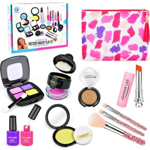 1 Set Baby Pretend Play Kid Make Up Toys Pink Makeup Set Princess Makeup Simulation Plastic Toy For Girls Dressing Cosmetic