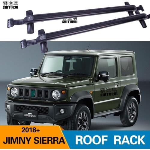 2 pcs For suzuki JIMNY sierra 2018+ roof bar car special aluminum alloy belt lock Led shooting RACK CORSS rack 2018