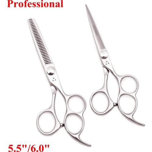 5.5 6 440C Personalized Hair Scissors Professional High Quality Barber Scissor Thinning Hairdressing Scissor Cutting Shears 9011