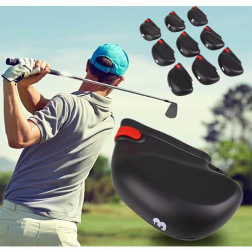 9pcs Silicone Portable Golf Club Iron Head Covers Protector Golfs Head Cover Set