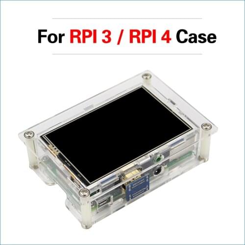 S ROBOT For Raspberry Pi 4 Acrylic Case Transparent Shell for 3.5inch HDMI Touch Screen Display for Raspberry Pi 3 RPI102