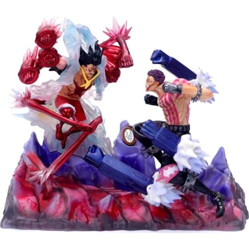Anime One Piece Gear 4 Fourth Luffy VS Charlotte Katakuri GK PVC Action Figure Statue Collection Model Kids Toys Doll 26cm
