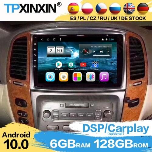 Carplay 2 Din Car Radio Stereo Receiver Android For Lexus LX470 LC100 2003 2004 2005 2006 2007 Player Video Receiver Head Unit