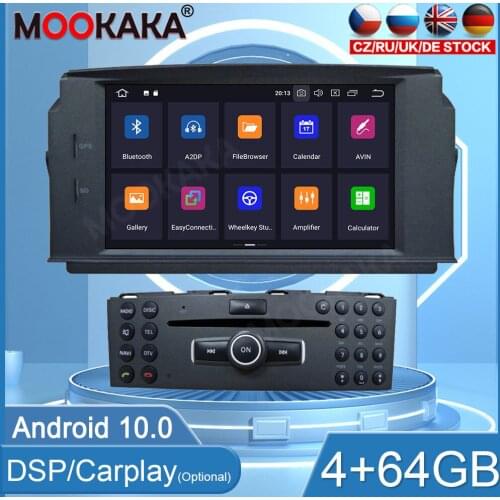PX6 4+64GB Android10 For BENZ C Class C180 C200 C23 Car Multimedia Player GPS Navigation Audio Stereo Screen DVD Head Unit WIFI
