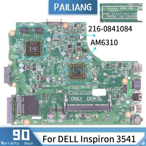 CN- 04XK49 For DELL Inspiron 3541 13283-1 04XK49 AM6310 216-0841084 Mainboard Laptop motherboard DDR3 tested OK