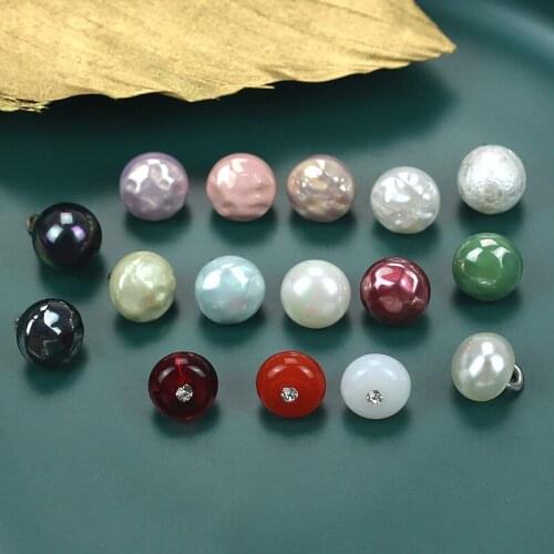 Color pearl button chiffon clothing accessories small button cardigan sweaters small fragrant wind decoration room accessories