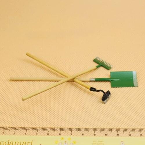G05-X394 children baby gift Toy 1:12 Dollhouse mini Furniture Miniature rement Gardening tools 3pcs/lot