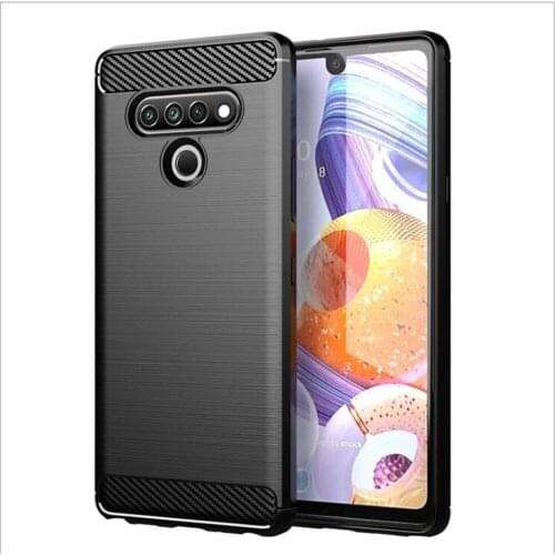 For LG Stylo 6 Case Soft Carbon Fiber Phone Case For LG Stylo 6 Shockproof Full Protection Silicone Bumper