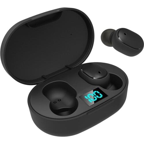 E6s Smart Digital Display Bluetooth Headset Wireless Mini HIFI Headset Stereo in-Ear Waterproof Sports Earphone Dropshipping