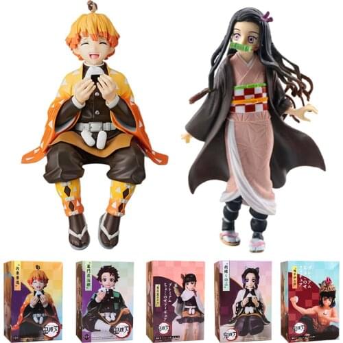 Hot demon slayer toy 13-15cm anime figure Tanjirou Giyuu Kaanawo Inosuke demon slayer figure Childrens pop toys Christmas gifts
