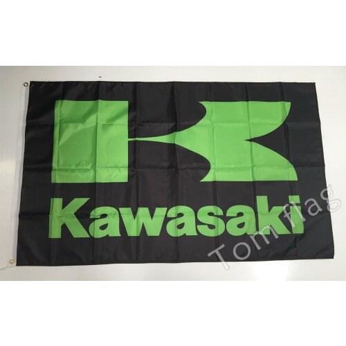 Kawasaki flag 3X5FT banner 100% polyester car flag