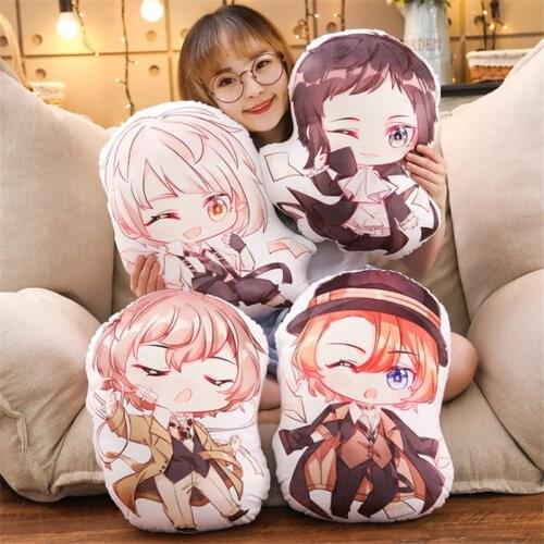 Anime Bungo Stray Dogs Plush Pillow Doll Nakajima Atsushi Dazai Osamu Ryunosuke Akutagawa Cosplay Kawaii Cartoon Accessories
