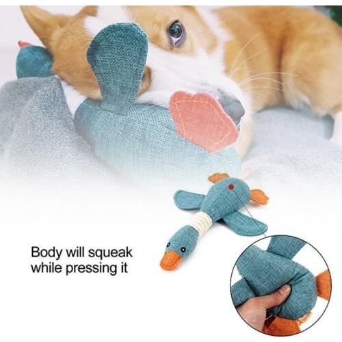 Cartoon Squeak Dog chew Toy Bite Resistant Dog Plush Toy Stuffed Home Decoration Toys Dog Training Pet Accessories Supplies