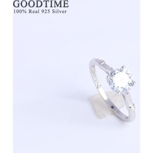 Fashion Woman Ring 100% Pure 925 Sterling Silver Engagement Ring Zirconia Wedding Rings For Women Girl Party