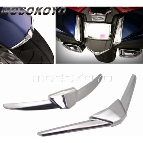 ABS Plastic Motorcycle Front & Rear Fender Mudguard Tip Chrome For Honda Goldwing GL1800 Gold Wing GL 1800 2018 2019 2020 2021