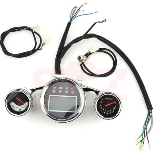 ATV modified parts 12V LCD three-meter storm dashboard suitable for Longding Big Bull inverted three-wheeled big dinosaur, etc